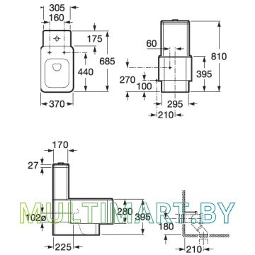 Унитаз Roca Element 342577000 (без бачка, без сиденья) картинка 6